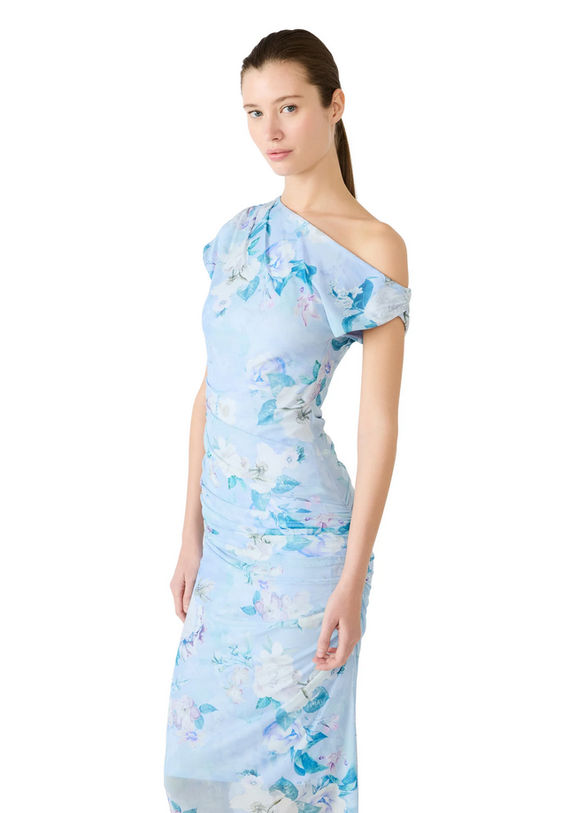 Gracelyn Floral Rouched Midi Dress - Steve Madden – SHIFT boutique