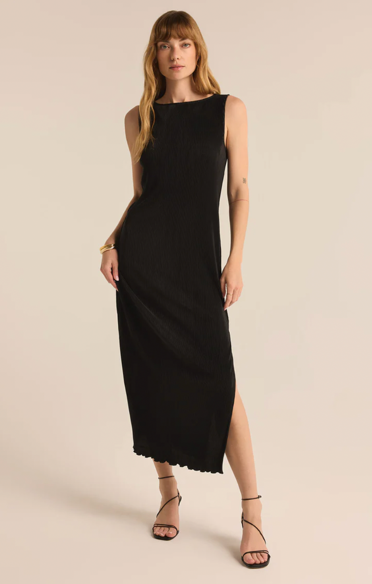 Buy Online Sleeveless Floral Crepe Laser-Cut Midi Dress in