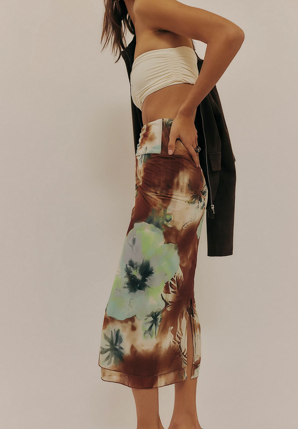 Sunset Mesh Midi Skirt