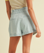 Clara Pleated Twill Shorts