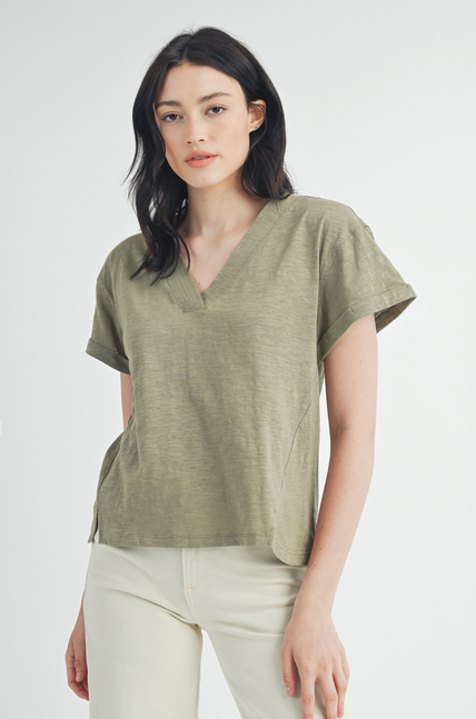Sagewood V-Neck Tee