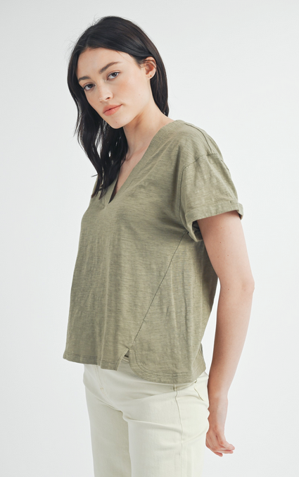 Sagewood V-Neck Tee