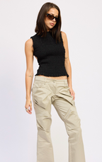 Backstage Smocked Open Back Tank