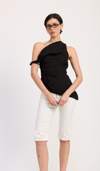 Asmmetry Drape One-Shoulder Top