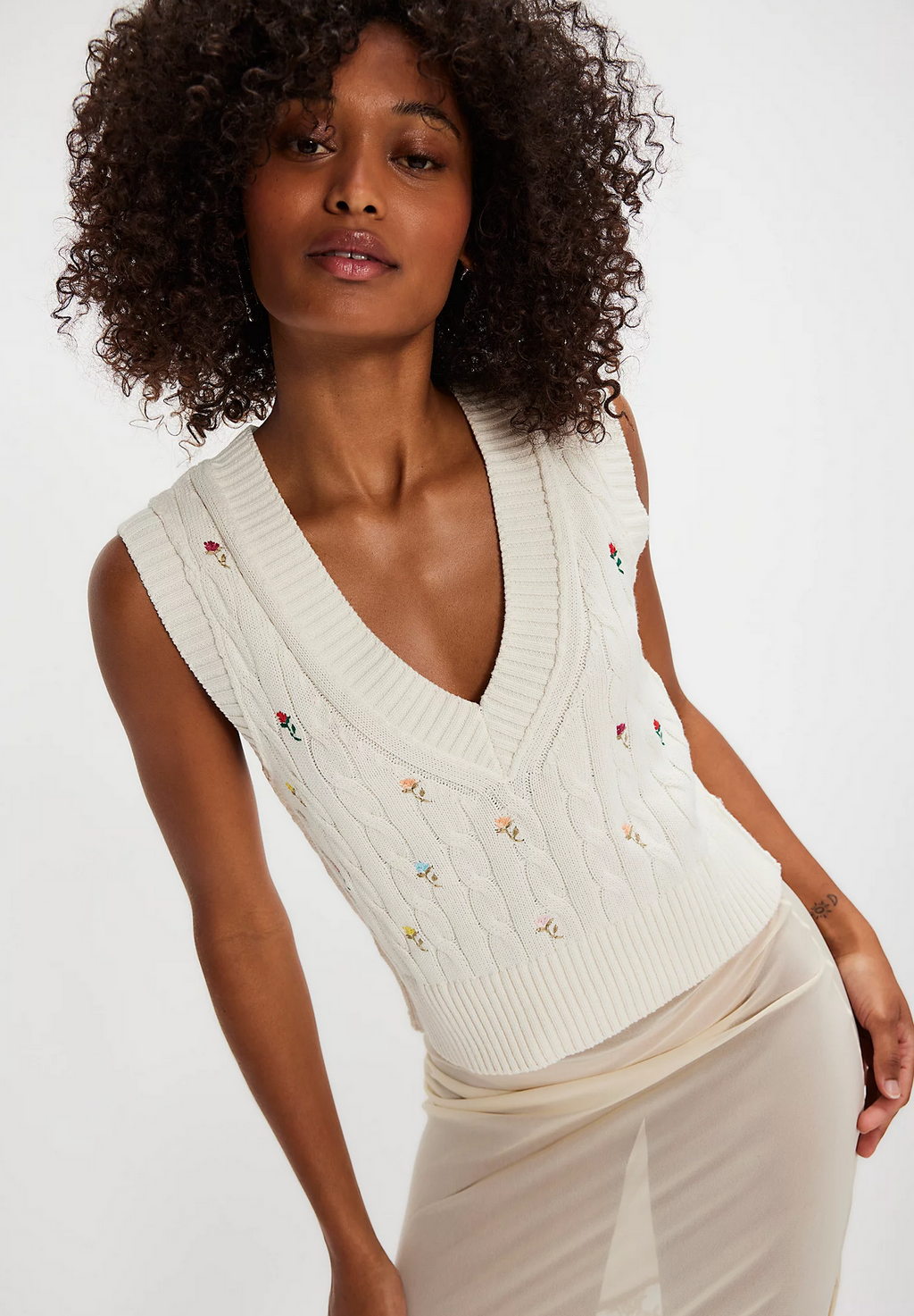 Plumeria Floral Vest