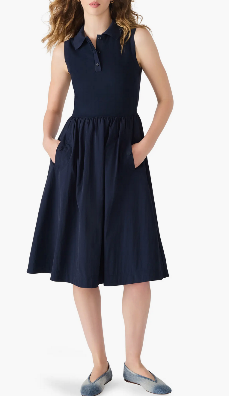 Auden Mixed Media Midi Dress