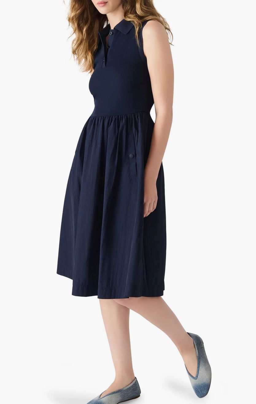 Auden Mixed Media Midi Dress