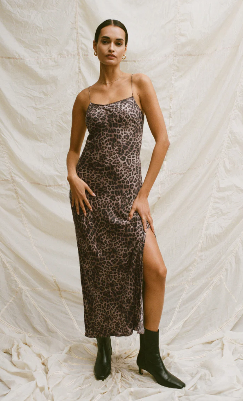 Cielo Leopard Midi Dress