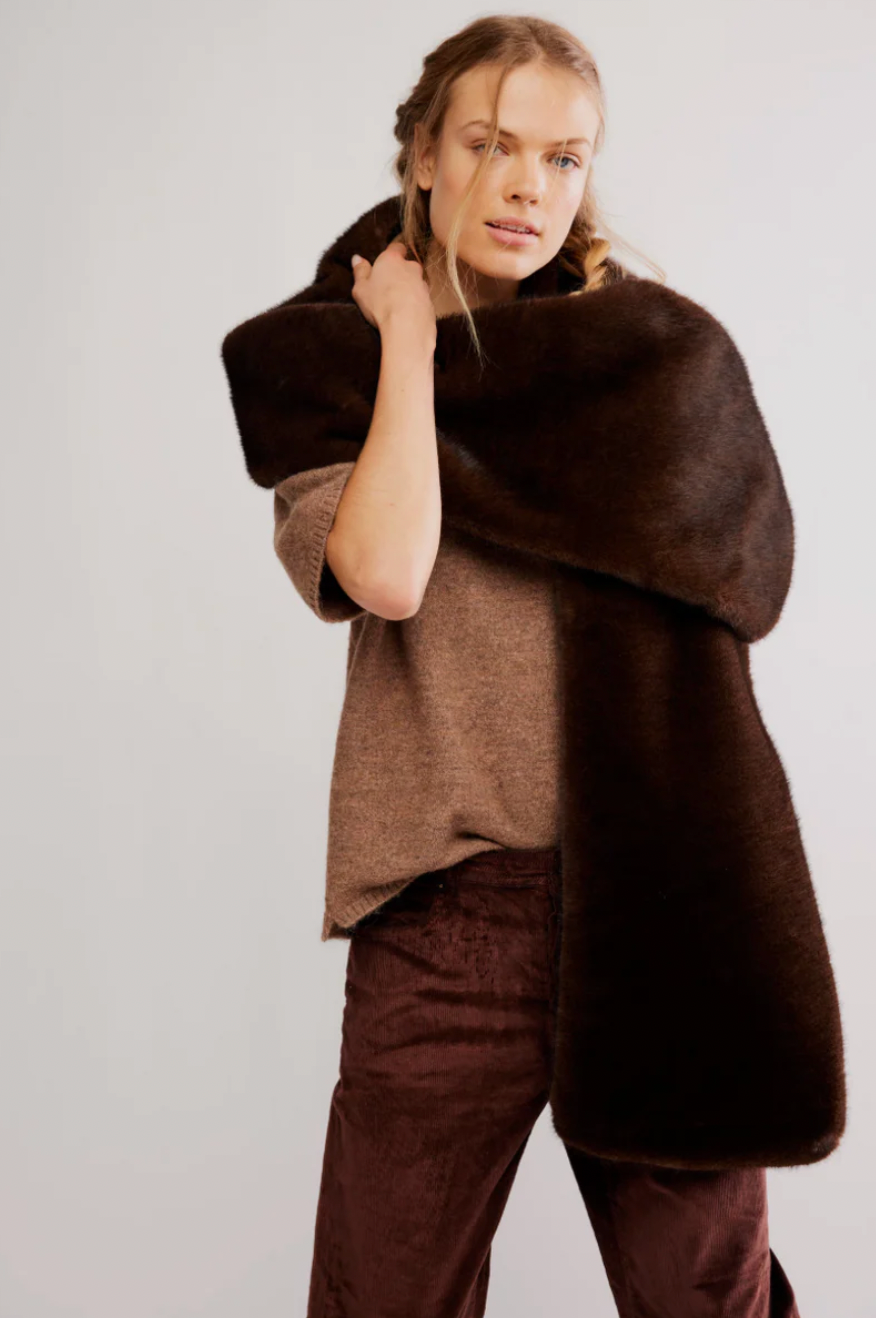 Snow Angel Faux Fur Scarf