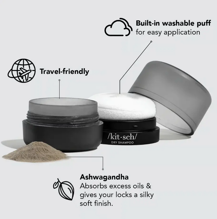 Volumizing Rice Protein Dry Shampoo - Dark Tinted Powder