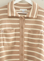 Charlie Striped Knit Button-Up