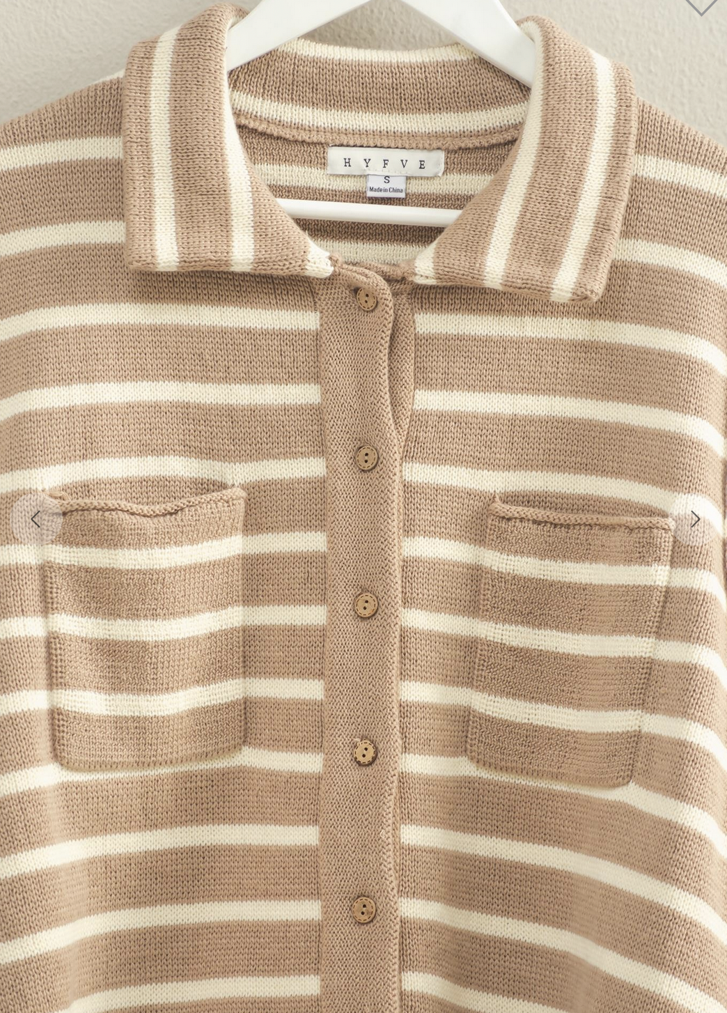 Charlie Striped Knit Button-Up