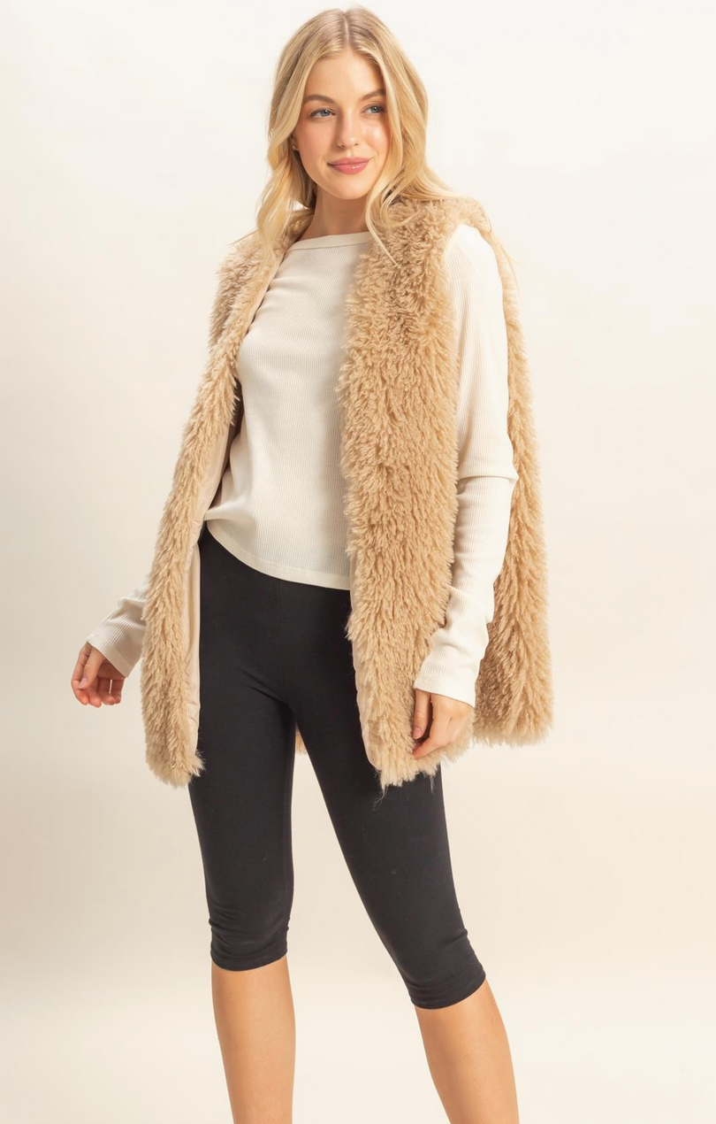 Aspen Faux Shearling Vest
