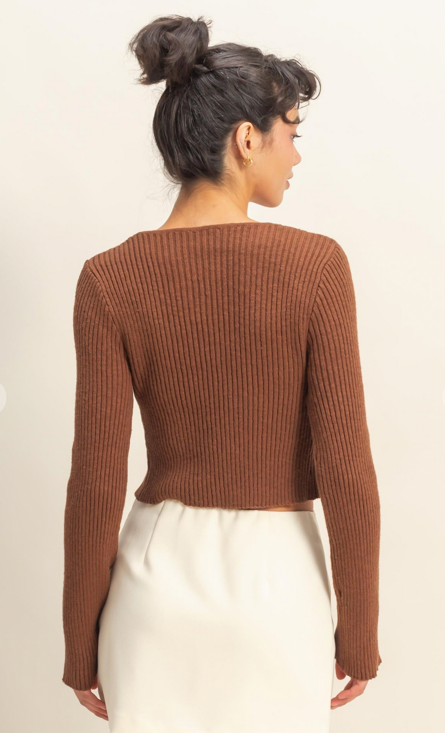 Cocoa Tie Front Cardigan