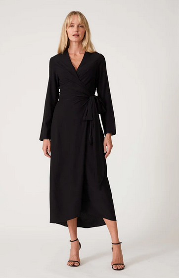 Anais Midi Wrap Dress