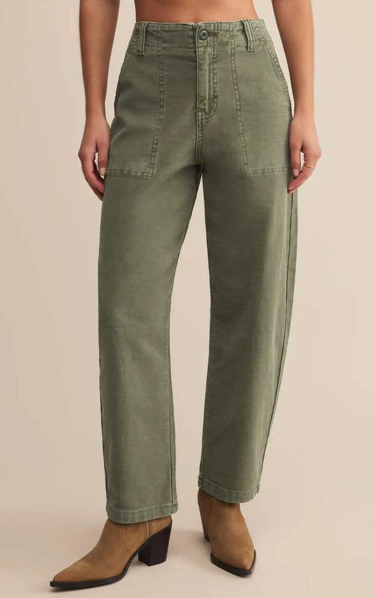 Olive Twill Pants