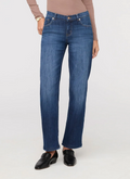 Performance Mid Rise Denim Straight