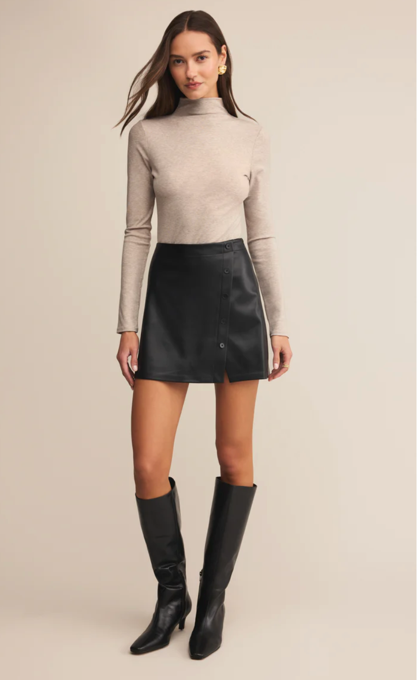 Allegra Faux Leather Mini Skirt