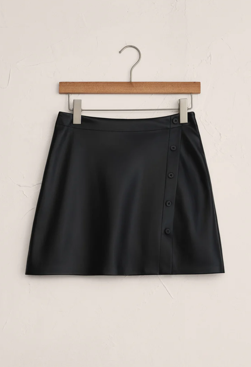 Allegra Faux Leather Mini Skirt