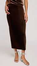Dahlia Velvet Column Skirt
