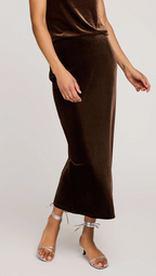 Dahlia Velvet Column Skirt