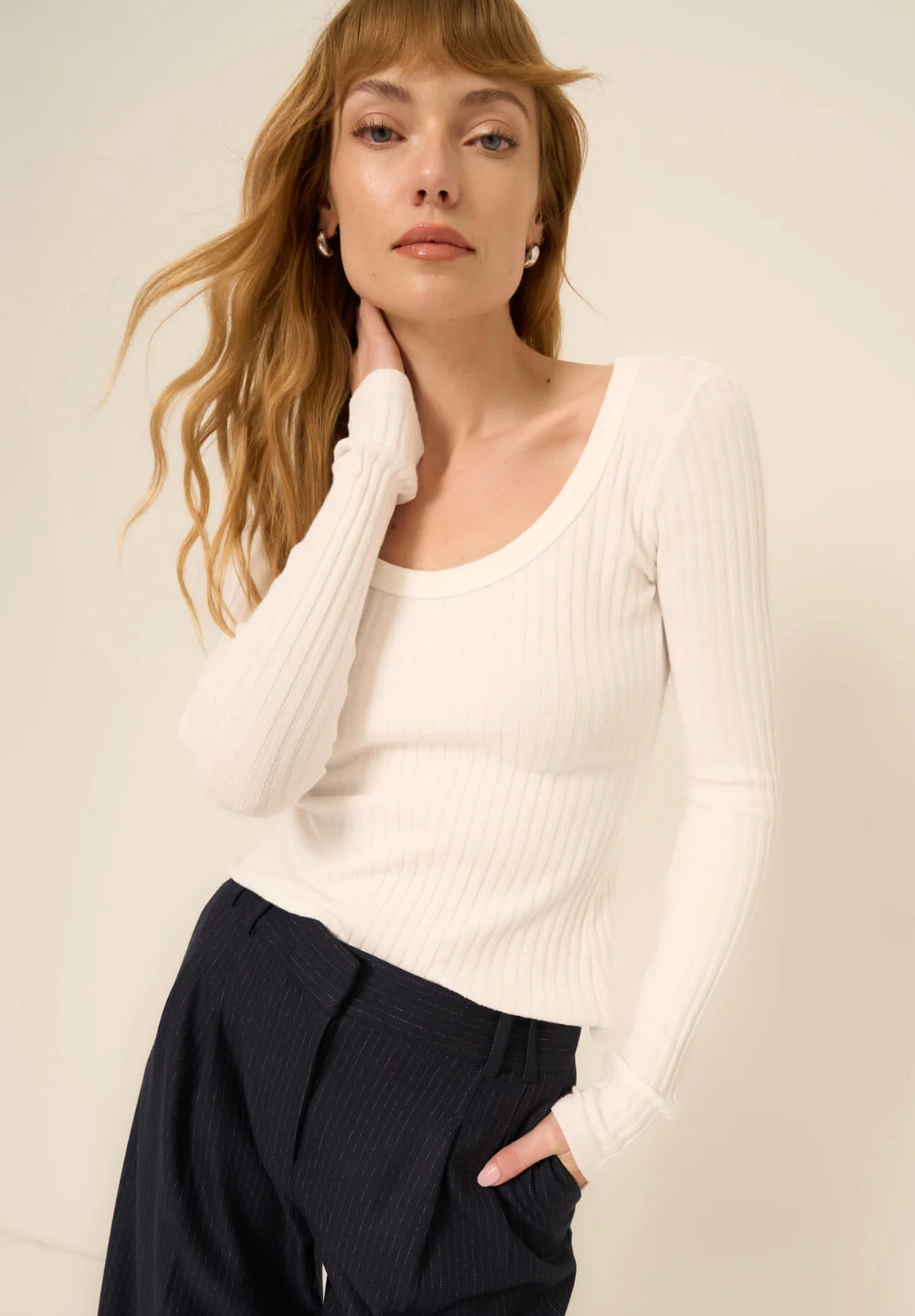 What's The Scoop Rib Long Sleeve