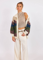 Birdie Landscape Intarsia Cardigan