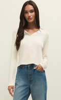Ferris Cropped Henley Top