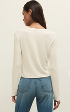 Ferris Cropped Henley Top