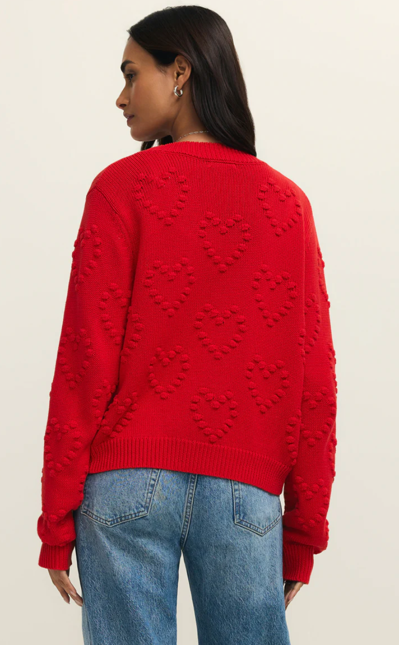 Hearts Embroidered Cardigan