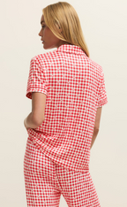Gingham PJ Top