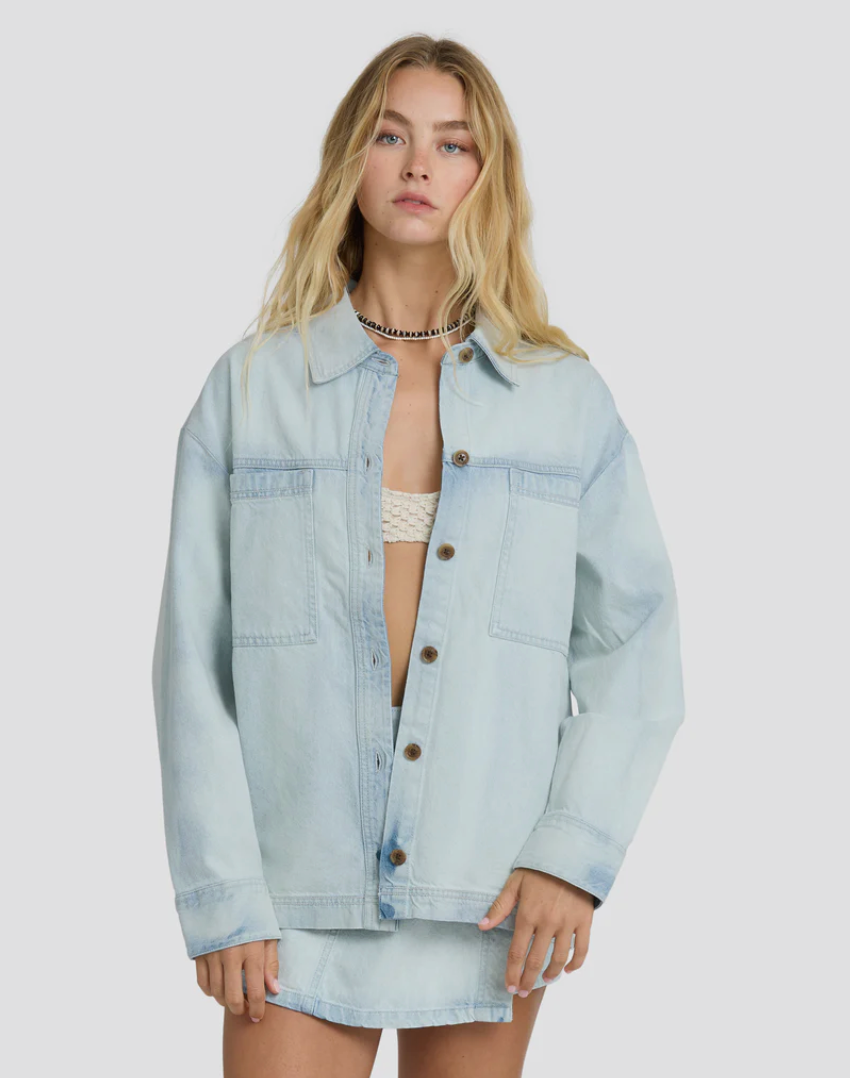 Jade Saltwashed Long Sleeve Top