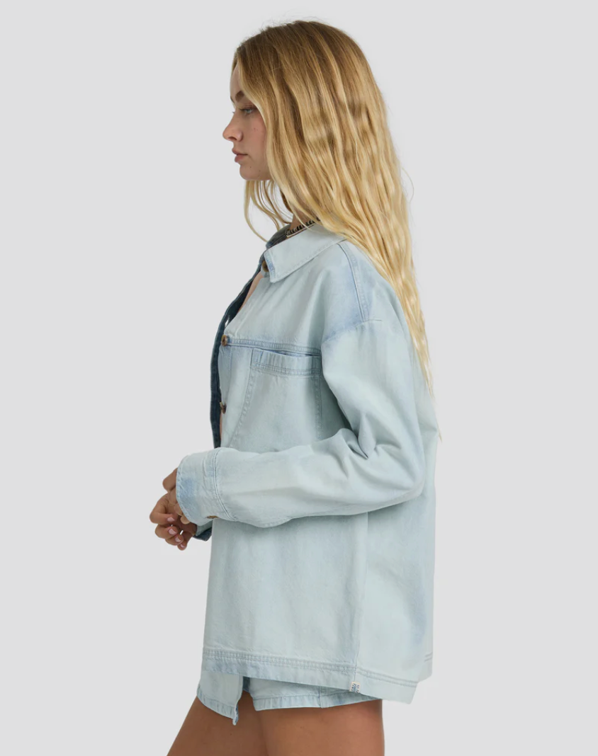 Jade Saltwashed Long Sleeve Top