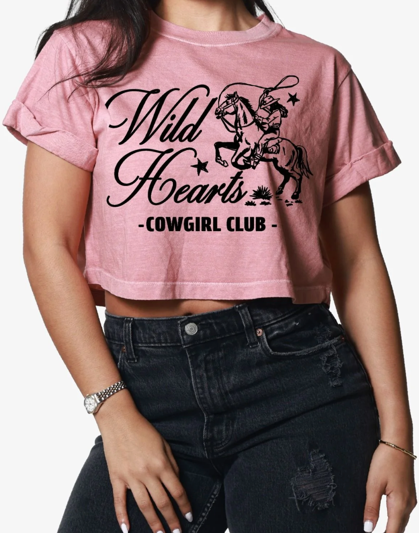 Wild Hearts Crop Boyfriend Tee