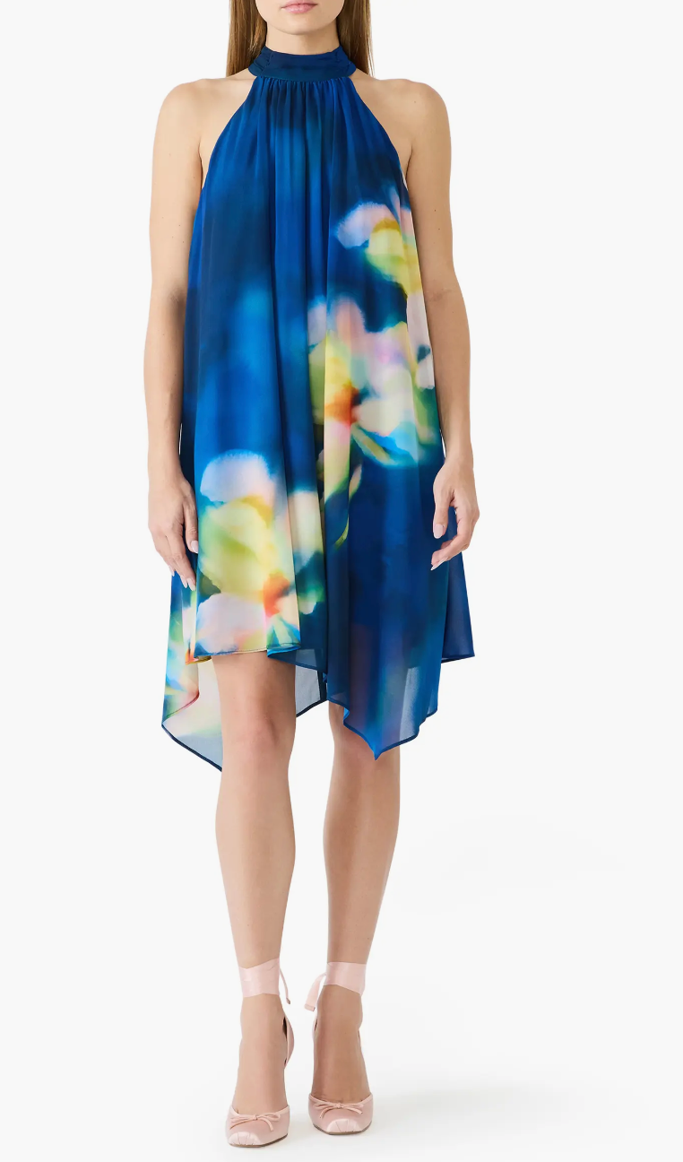 Steve Madden Sander Mini Halter Dress ROSEWATER / L Steve Madden Sander Mini Halter Dress ROSEWATER / L