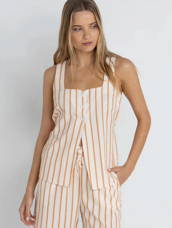 Tide Stripe Long Vest