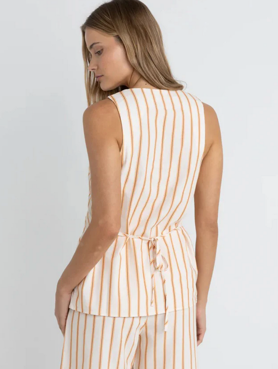 Tide Stripe Long Vest