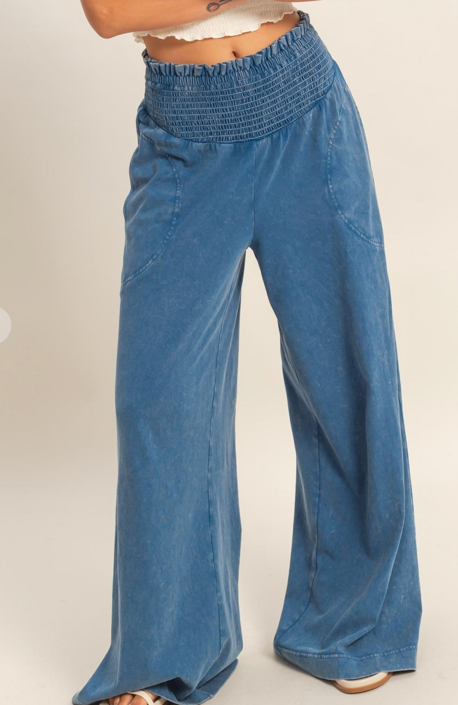 Harbor Smocked Wide Leg Pant