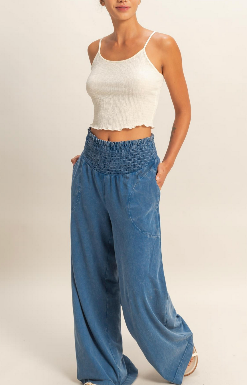 Harbor Smocked Wide Leg Pant