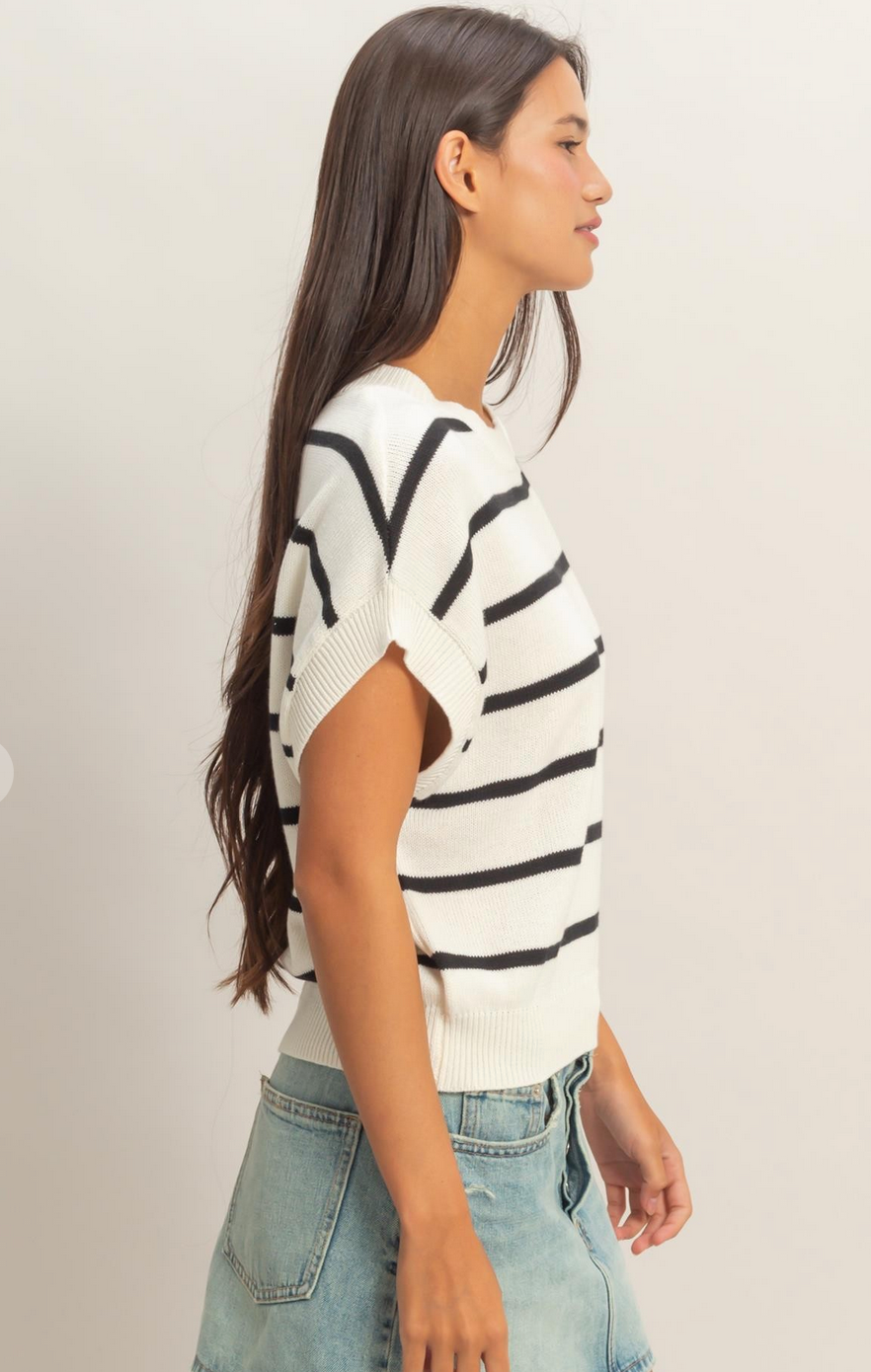 Seaside Stripe Knit Top