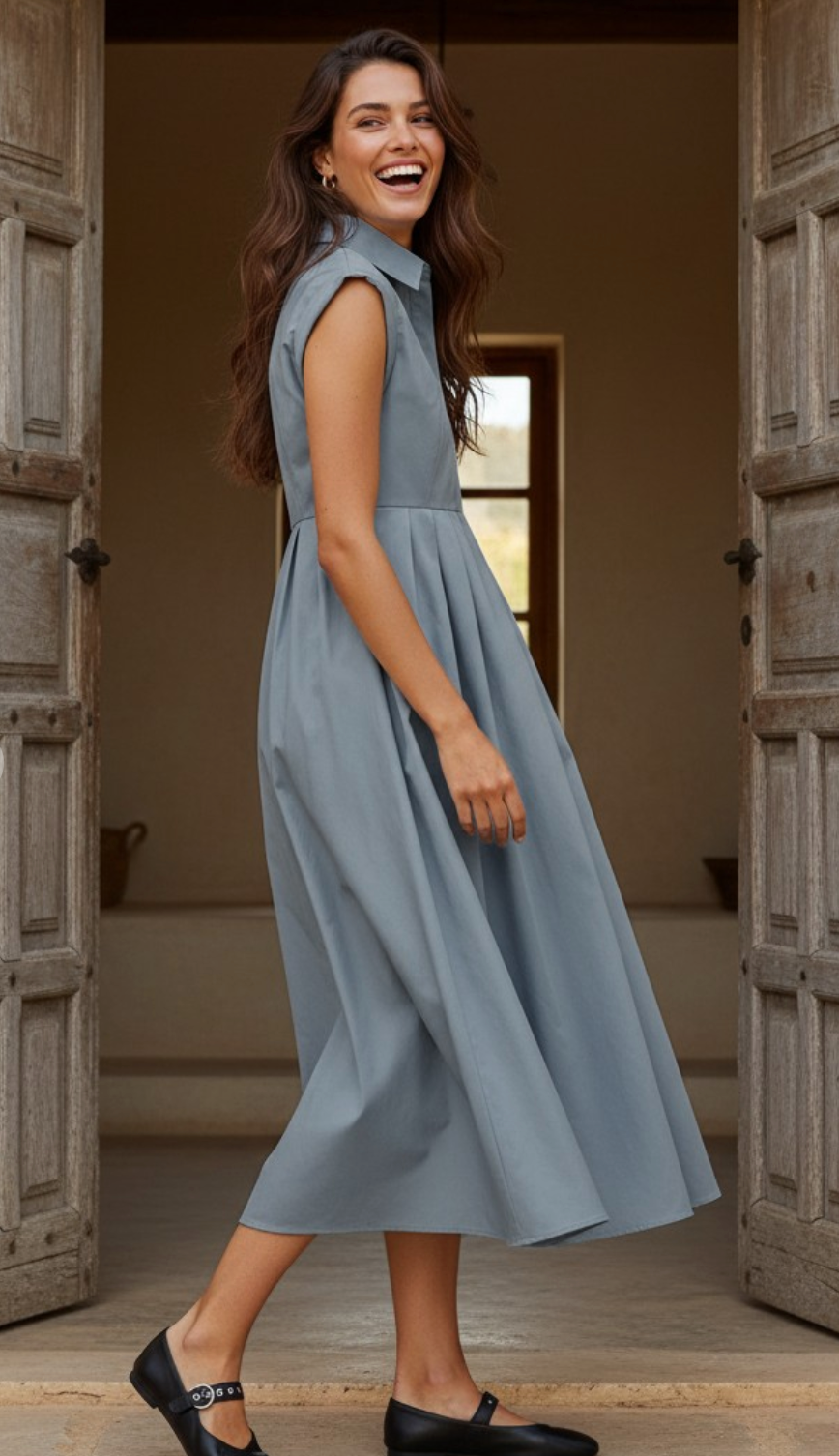 Linden Sleeveless Shirtdress