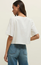La Belle Linen Cropped Top