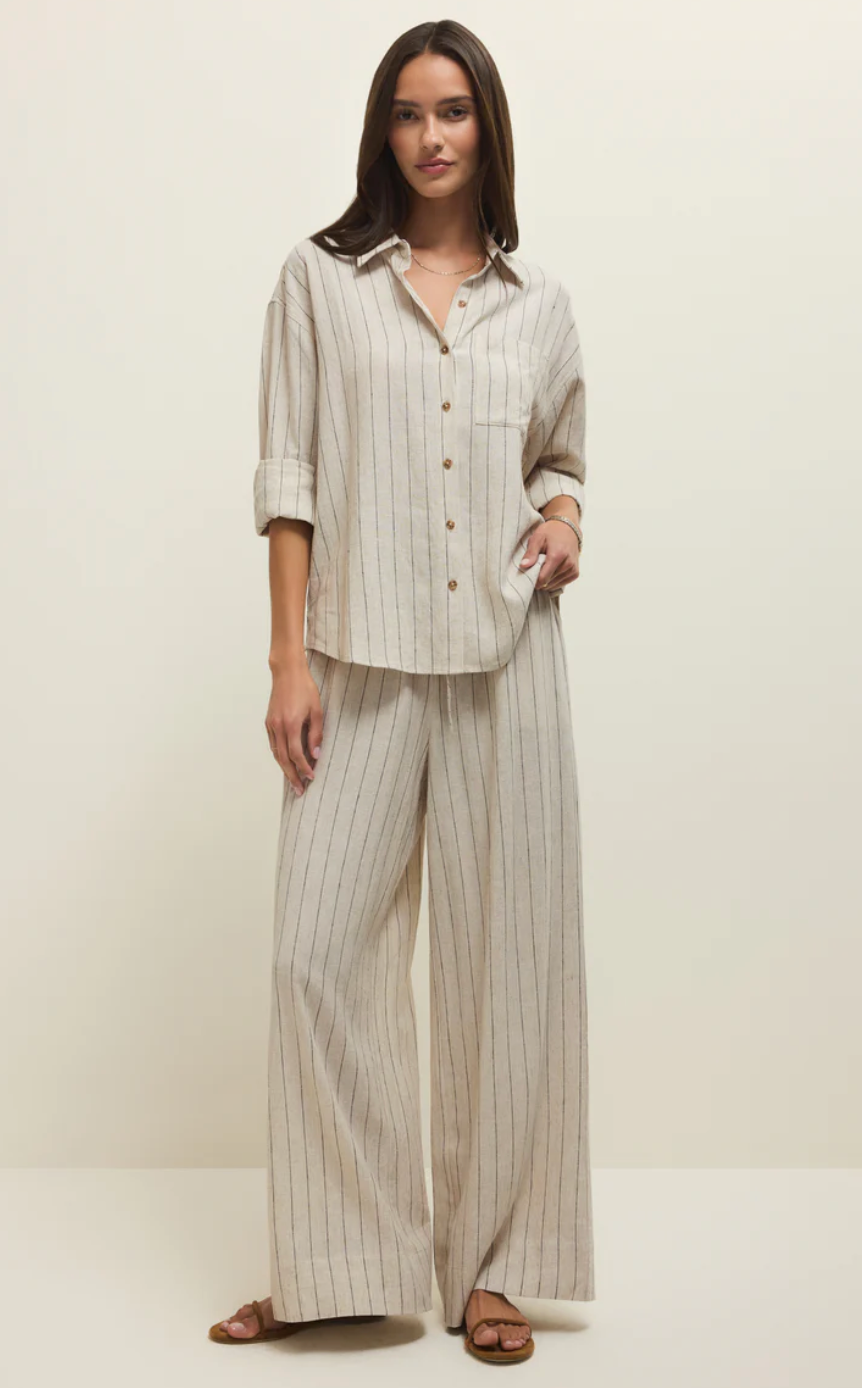 Alfie Striped Button Up