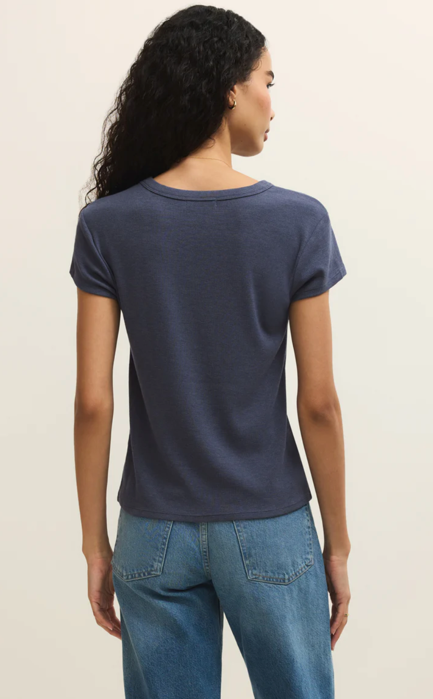 Renae Rib Short Sleeve Top