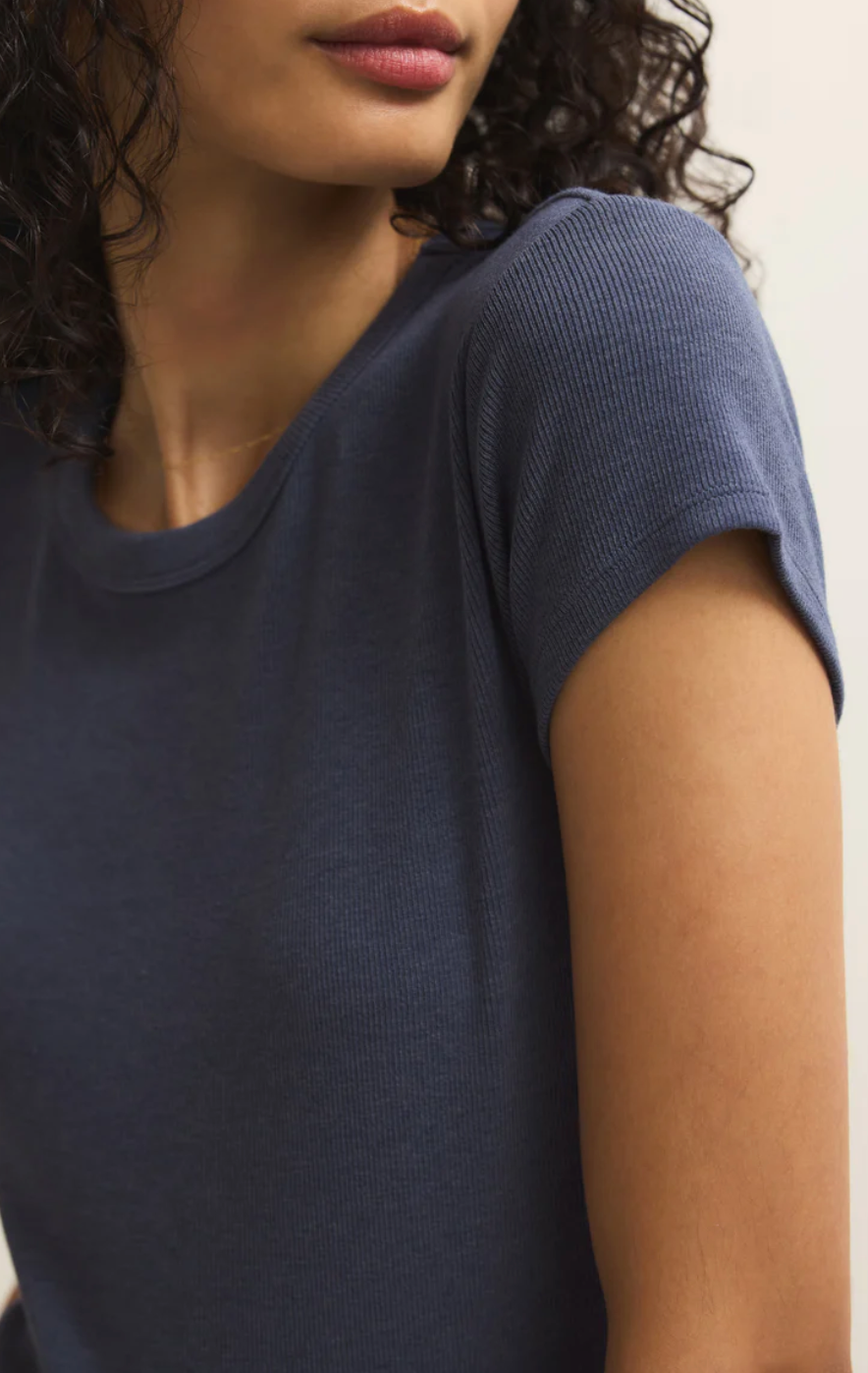 Renae Rib Short Sleeve Top
