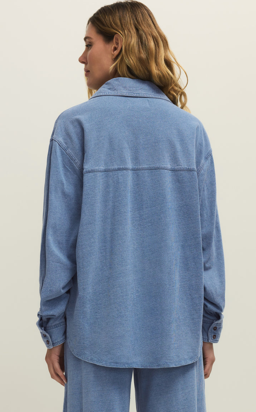 Reece Jersey Denim Shirt