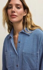 Reece Jersey Denim Shirt