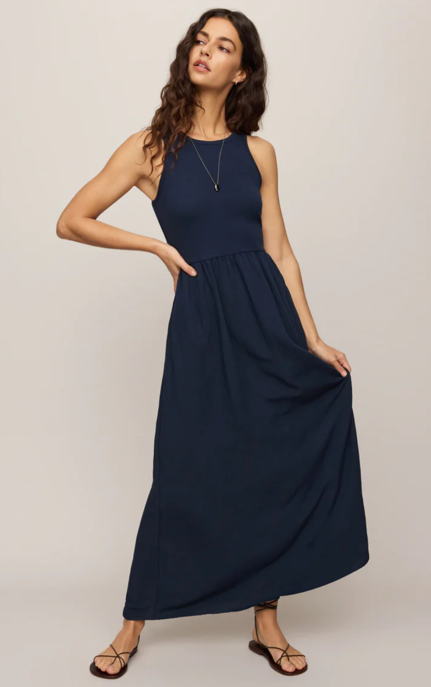 Z Supply Charlotte Rib Midi Dress - Eclipse Large Z Supply Charlotte Rib Midi Dress - Eclipse Large
