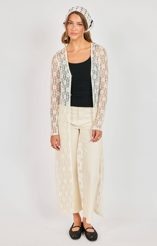 Letters Lace Cardgian