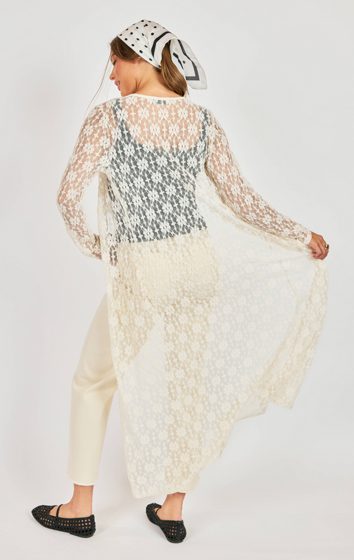 Letters Lace Cardgian